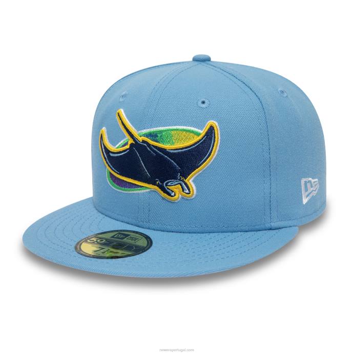 FFTN1109 New Era Tampa Bay Rays American League Stadium Sky Blue 59Fifty Boné Ajustado
