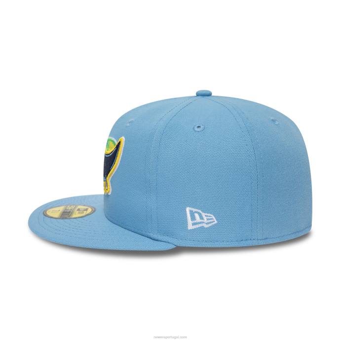 FFTN1109 New Era Tampa Bay Rays American League Stadium Sky Blue 59Fifty Boné Ajustado