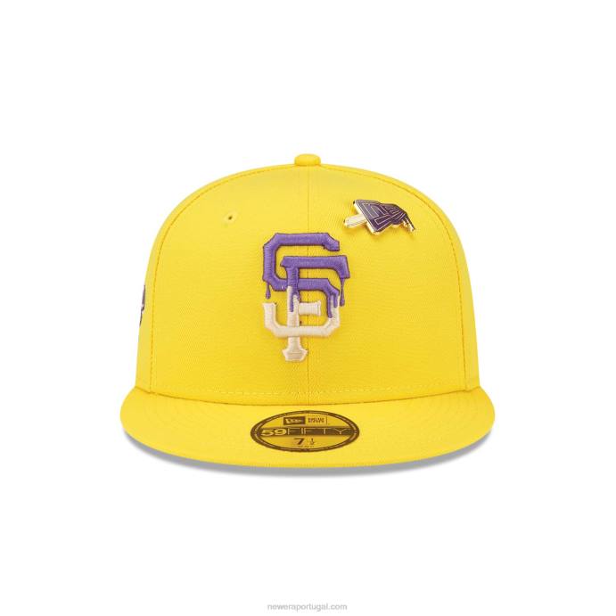 FFTN110 New Era San Francisco Giants Icy Pop Amarelo Brilhante Boné 59 Fifty