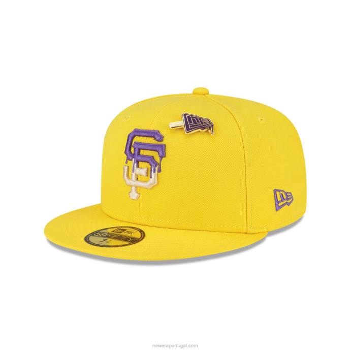 FFTN110 New Era San Francisco Giants Icy Pop Amarelo Brilhante Boné 59 Fifty