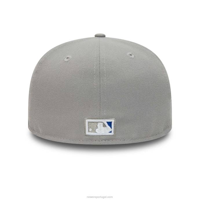 FFTN1110 New Era Boné Atlanta Braves Grey Basics 59Fifty