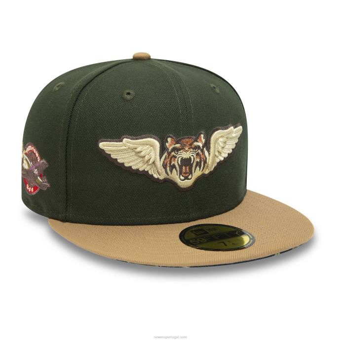 FFTN1111 New Era Boné Lakeland Tigers Milb Verde 59Fifty