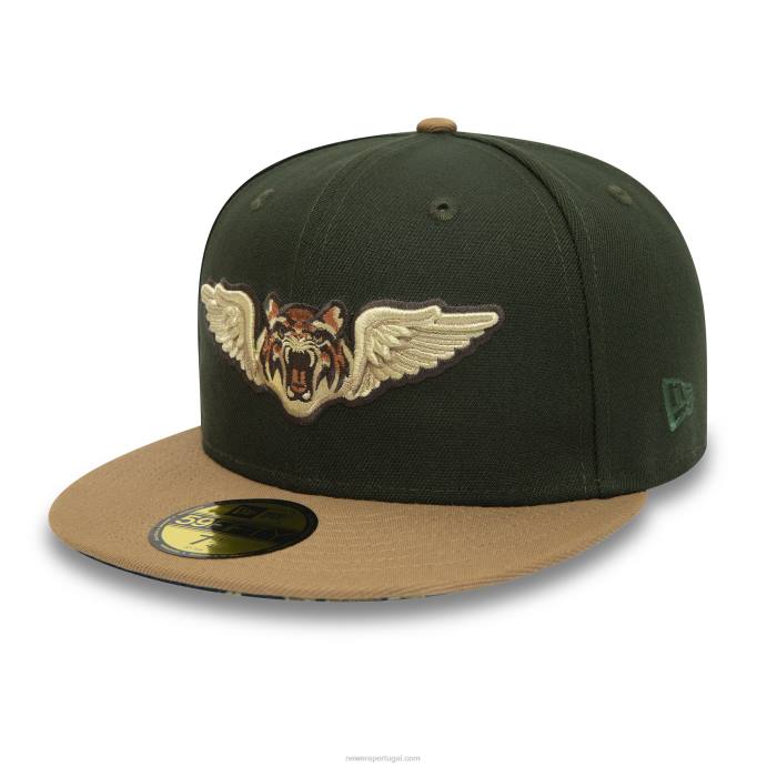 FFTN1111 New Era Boné Lakeland Tigers Milb Verde 59Fifty