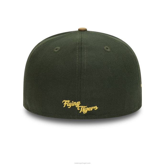 FFTN1111 New Era Boné Lakeland Tigers Milb Verde 59Fifty