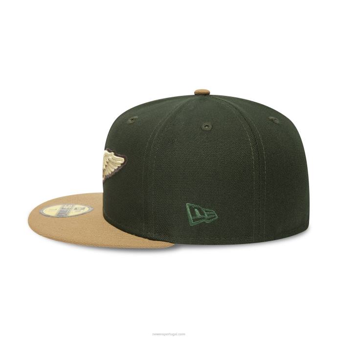 FFTN1111 New Era Boné Lakeland Tigers Milb Verde 59Fifty