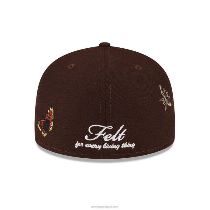 FFTN1112 New Era boné florida marlins feltro x mlb marrom 59fifty
