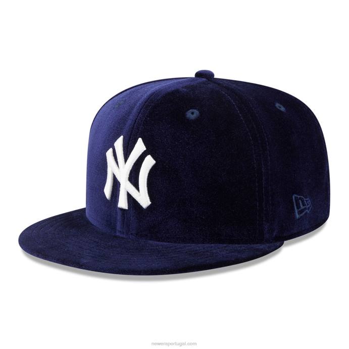 FFTN1113 New Era boné New York Yankees de veludo azul marinho 59fifty