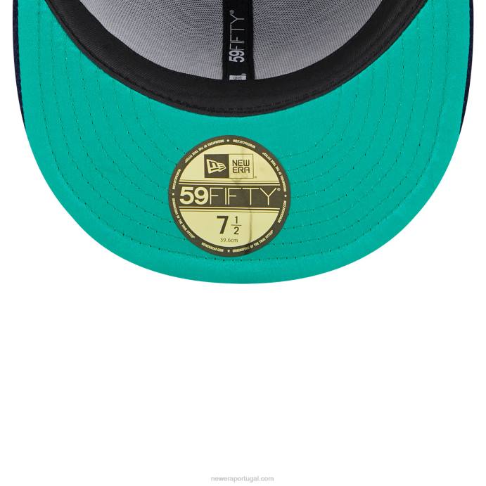 FFTN1113 New Era boné New York Yankees de veludo azul marinho 59fifty