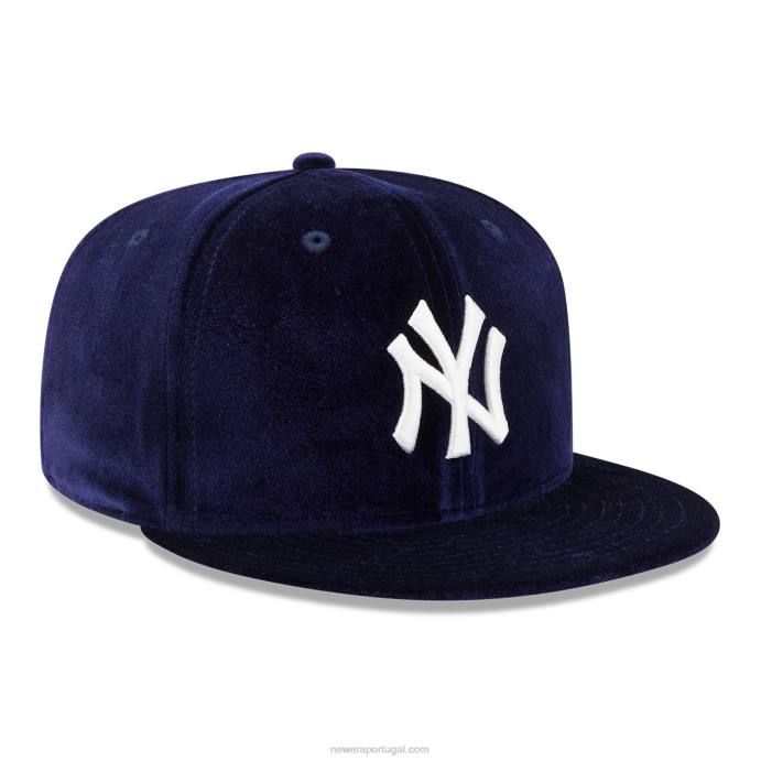 FFTN1113 New Era boné New York Yankees de veludo azul marinho 59fifty