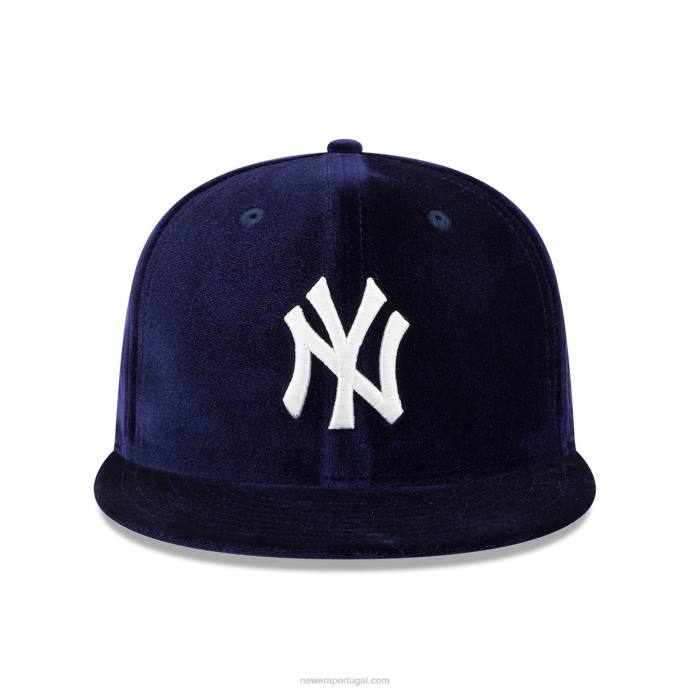FFTN1113 New Era boné New York Yankees de veludo azul marinho 59fifty