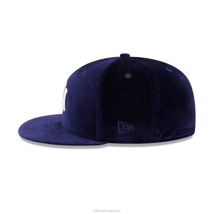 FFTN1113 New Era boné New York Yankees de veludo azul marinho 59fifty