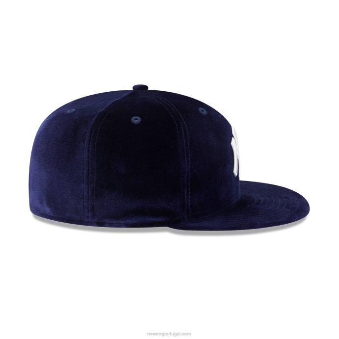 FFTN1113 New Era boné New York Yankees de veludo azul marinho 59fifty