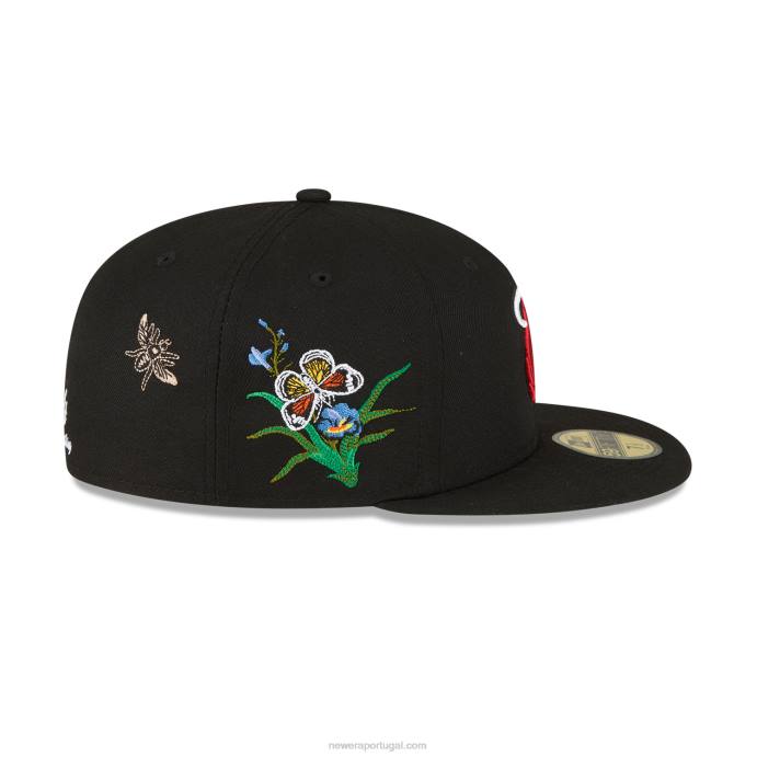 FFTN1115 New Era boné miami heat felt x nba preto 59fifty