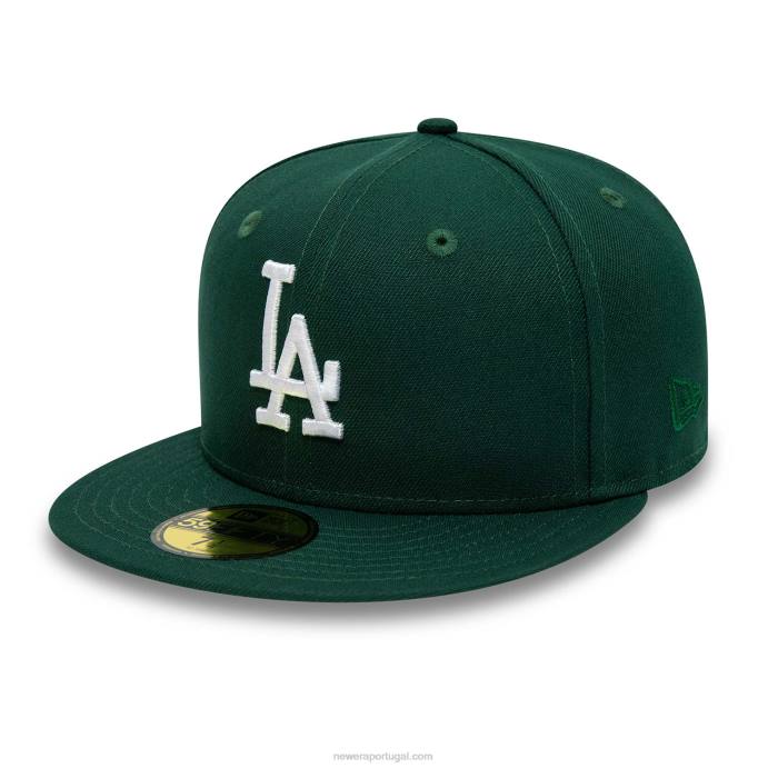 FFTN1116 New Era boné justo la dodgers verde floresta 59fifty