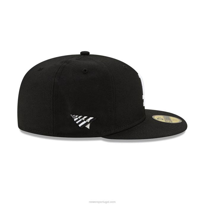 FFTN1117 New Era la dodgers paper planes x mlb boné preto 59fifty