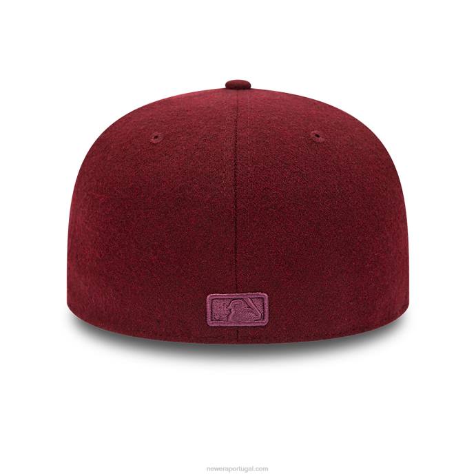FFTN1118 New Era Boné New York Yankees Melton Roxo Escuro 59Fifty