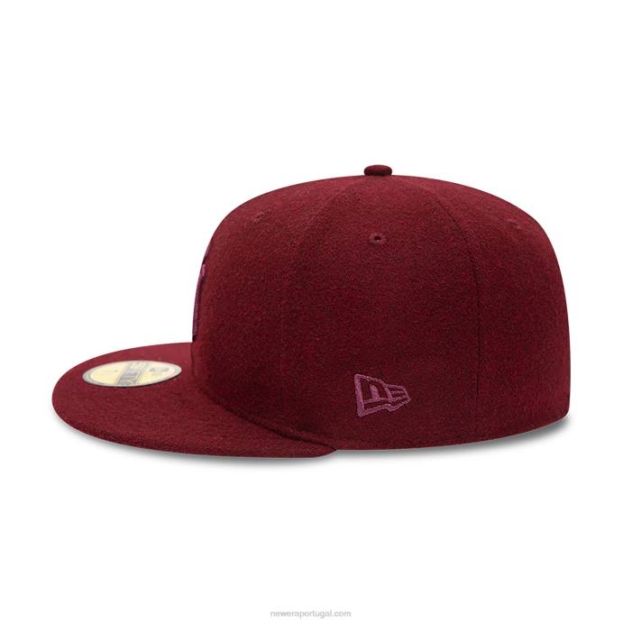 FFTN1118 New Era Boné New York Yankees Melton Roxo Escuro 59Fifty