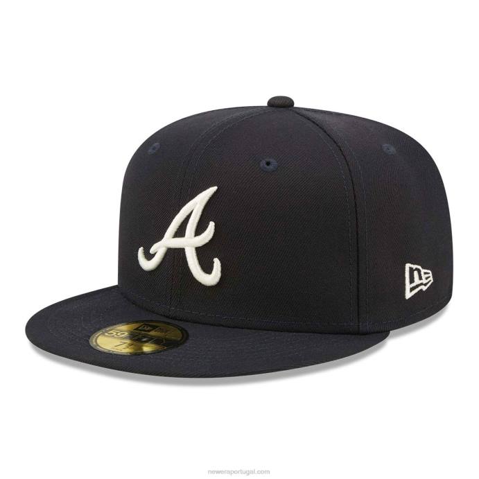 FFTN1119 New Era boné ajustado azul marinho 59fifty Atlanta Braves Citrus Pop