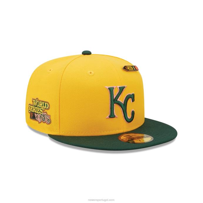 FFTN111 New Era boné kansas city royals de volta às aulas amarelo 59fifty