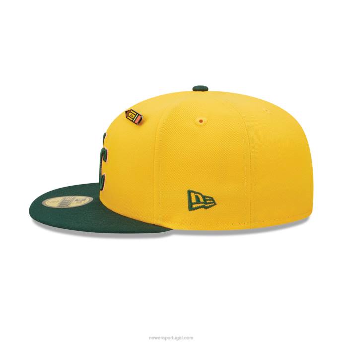 FFTN111 New Era boné kansas city royals de volta às aulas amarelo 59fifty