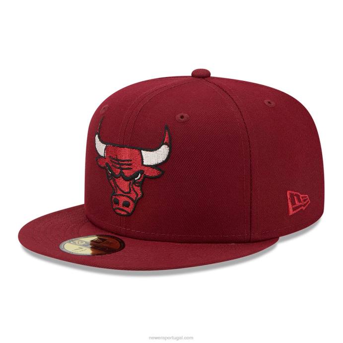 FFTN1120 New Era chicago bulls boné crepúsculo fantasia vermelho escuro 59fifty