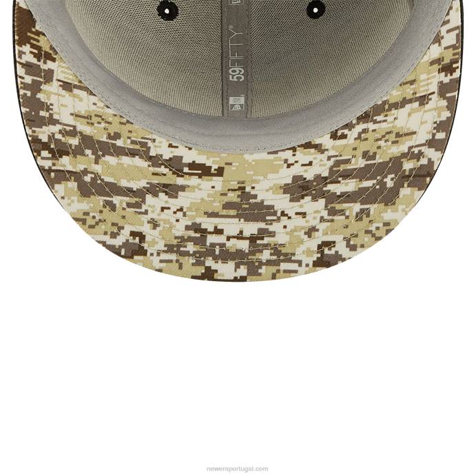 FFTN1121 New Era la rams nfl salute to service boné preto 59fifty