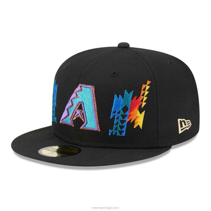 FFTN1122 New Era boné justo arizona Diamondbacks Southwestern Black 59fifty