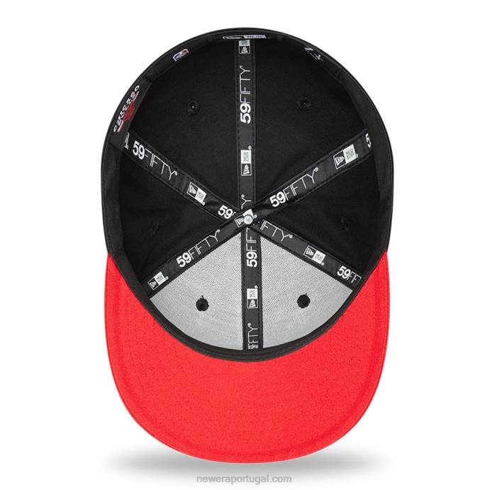 FFTN1124 New Era Boné Chicago Bulls Team City Patch Preto 59Fifty