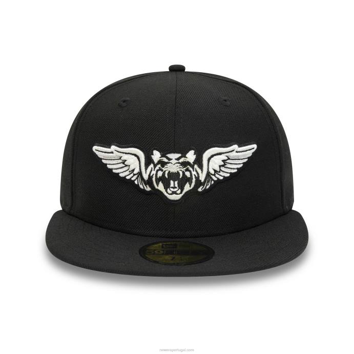 FFTN1125 New Era boné justo Lakeland Tigers milb preto 59fifty