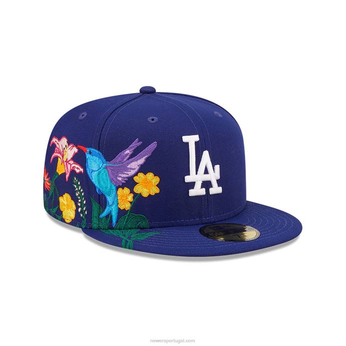 FFTN1126 New Era boné justo la dodgers mlb blooming azul escuro 59fifty
