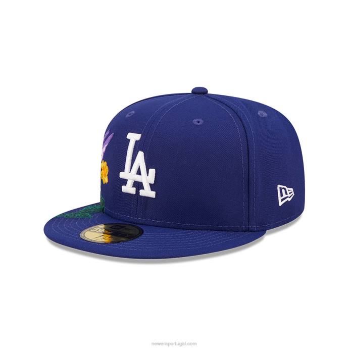 FFTN1126 New Era boné justo la dodgers mlb blooming azul escuro 59fifty