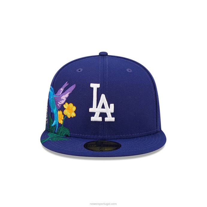 FFTN1126 New Era boné justo la dodgers mlb blooming azul escuro 59fifty