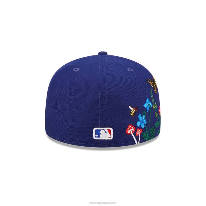 FFTN1126 New Era boné justo la dodgers mlb blooming azul escuro 59fifty