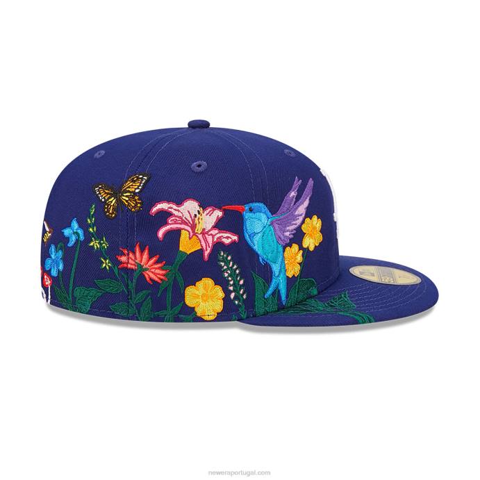 FFTN1126 New Era boné justo la dodgers mlb blooming azul escuro 59fifty