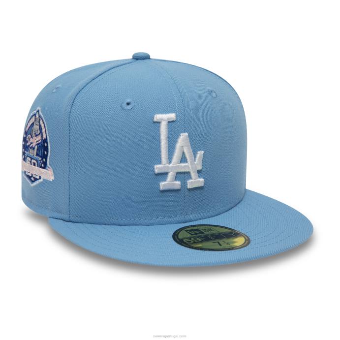 FFTN1127 New Era Boné ajustado azul 59fifty la dodgers