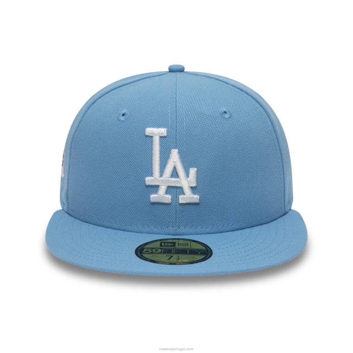 FFTN1127 New Era Boné ajustado azul 59fifty la dodgers
