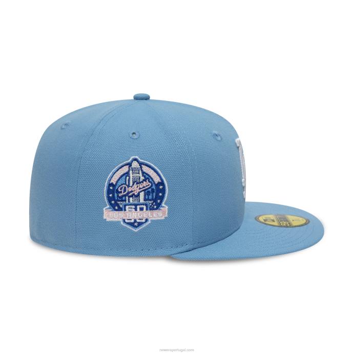 FFTN1127 New Era Boné ajustado azul 59fifty la dodgers