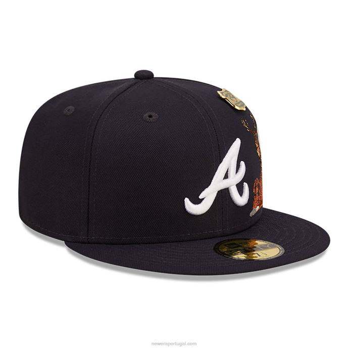 FFTN1128 New Era Boné Atlanta Braves State Park Navy 59Fifty