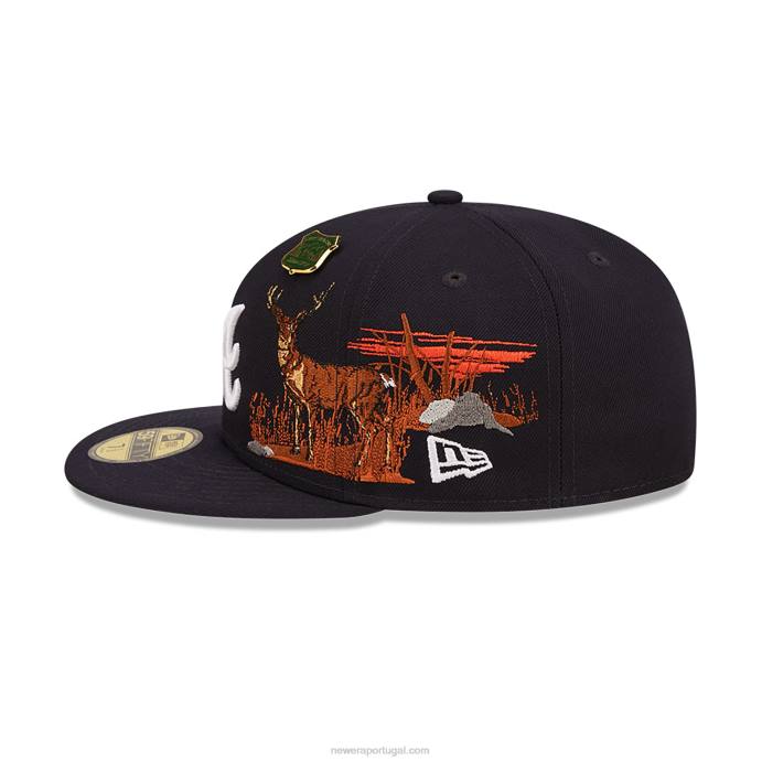 FFTN1128 New Era Boné Atlanta Braves State Park Navy 59Fifty