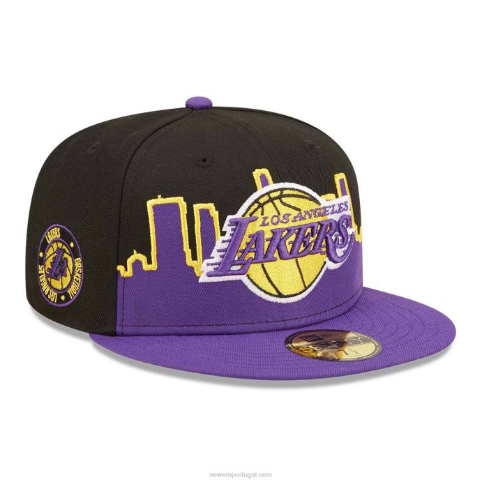 FFTN1129 New Era boné la lakers nba tip off 2022 preto 59fifty