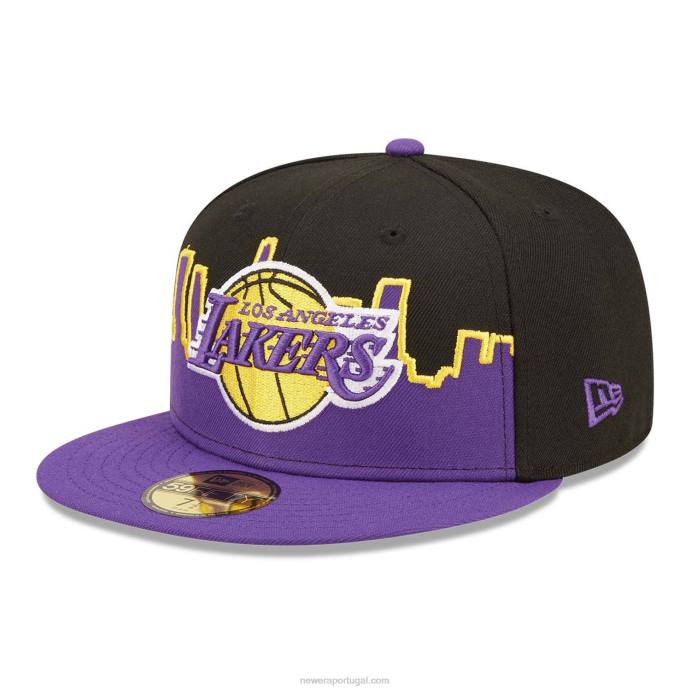 FFTN1129 New Era boné la lakers nba tip off 2022 preto 59fifty