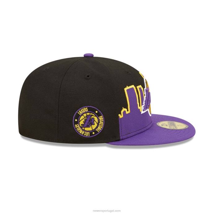 FFTN1129 New Era boné la lakers nba tip off 2022 preto 59fifty
