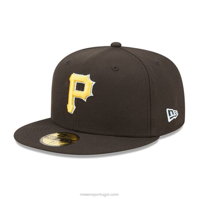FFTN112 New Era boné justo pittsburgh pirates mlb cloud black 59fifty
