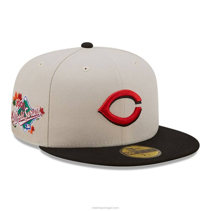 FFTN1130 New Era Cincinnati Reds Fall Classic Boné Branco 59Fifty