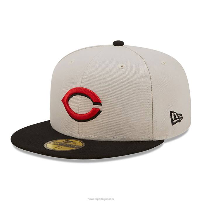 FFTN1130 New Era Cincinnati Reds Fall Classic Boné Branco 59Fifty