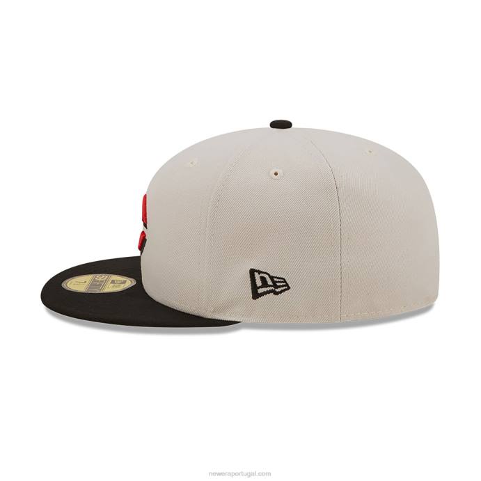 FFTN1130 New Era Cincinnati Reds Fall Classic Boné Branco 59Fifty