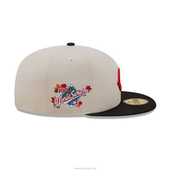 FFTN1130 New Era Cincinnati Reds Fall Classic Boné Branco 59Fifty