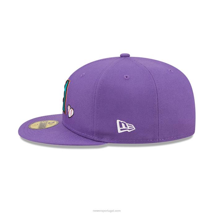 FFTN1131 New Era arizona diamondbacks mlb team heart roxo 59fifty boné justo