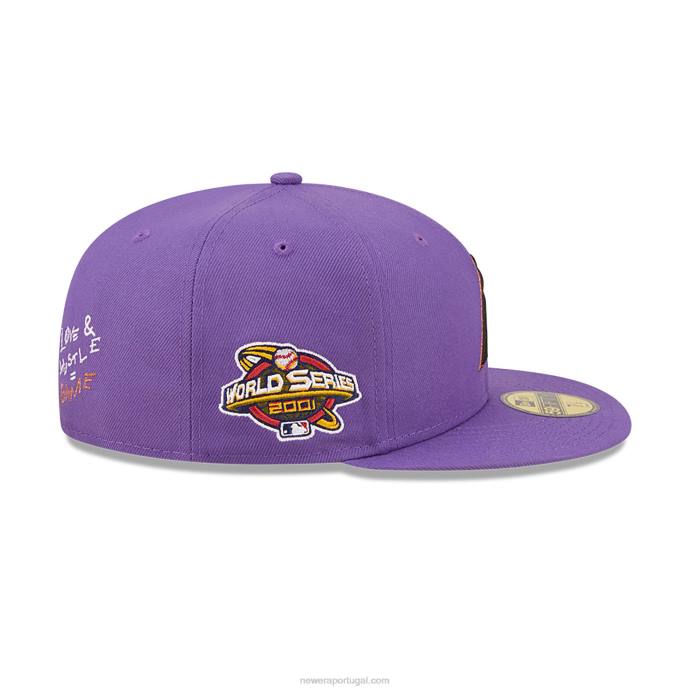 FFTN1131 New Era arizona diamondbacks mlb team heart roxo 59fifty boné justo