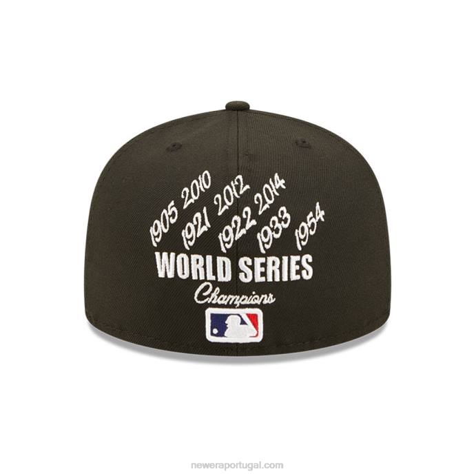 FFTN1134 New Era San Francisco Giants Crown Champs Black Boné 59 Fifty